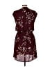 DR2 100% Polyester Floral Burgundy Casual Dress Size L - photo 2