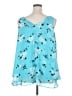 Lane Bryant 100% Polyester Teal Sleeveless Blouse Size 22 - photo 2