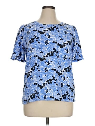 AK Anne Klein Short Sleeve Blouse (view 1)