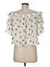 Soprano White Short Sleeve Blouse Size M - photo 2