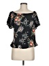 NANETTE Nanette Lepore 100% Polyester Black Short Sleeve Blouse Size M - photo 1