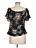 NANETTE Nanette Lepore 100% Polyester Black Short Sleeve Blouse Size M - photo 2