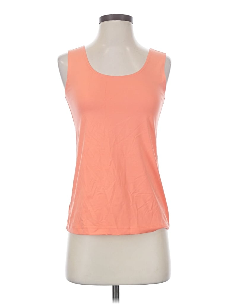 Pre-owned Chico's Tank Top Orange Strapless Neckline Tops