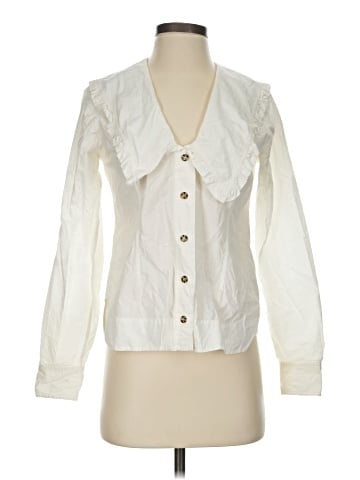 Ganni Long Sleeve Blouse (view 1)