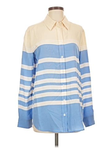 Equipment Long Sleeve Silk Top (view 1)