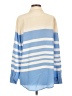 Equipment 100% Silk Color Block Blue Long Sleeve Silk Top Size S - photo 2