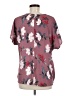 West Kei 100% Polyester Floral Burgundy Short Sleeve Blouse Size M - photo 2