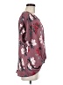 West Kei 100% Polyester Floral Burgundy Short Sleeve Blouse Size M - photo 4