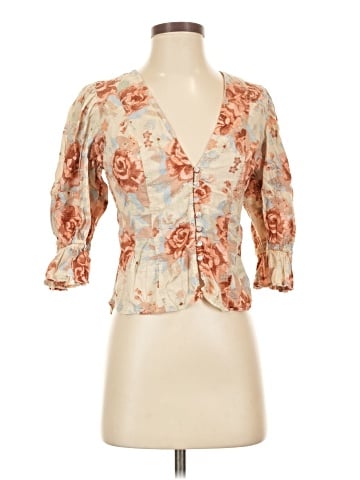 Free People 3/4 Sleeve Blouse (view 1)