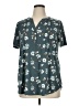Bsbee Teal Short Sleeve Henley Size XL - photo 1