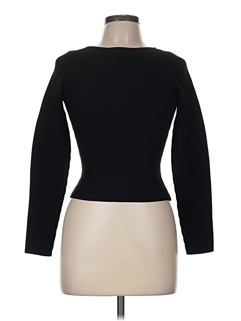 Pre-owned Babaton Long Sleeve Top Black Boatneck Tops