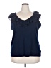 Chaps 100% Cotton Blue Sleeveless Blouse Size 3X - photo 1