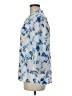 Investments 100% Polyester Floral Blue 3/4 Sleeve Blouse Size M - photo 5