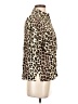 Alexander Jordan 100% Rayon Animal Print Brown Short Sleeve Blouse Size S - photo 4