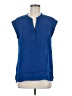 Laundry by Shelli Segal 100% Polyester Blue Sleeveless Blouse Size 8 - photo 1