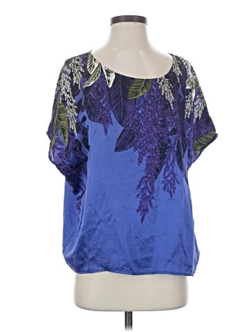 HD in Paris Short Sleeve Silk Top (view 1)
