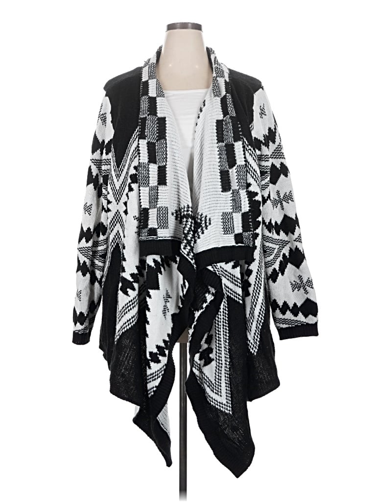 Pre-owned Ashley Stewart Cardigan Sweater In Black