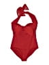 Jantzen Solid Red One Piece Swimsuit Size 12 - photo 1
