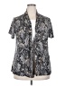 Brittany Black Paisley Gray Short Sleeve Blouse Size 2X - photo 1