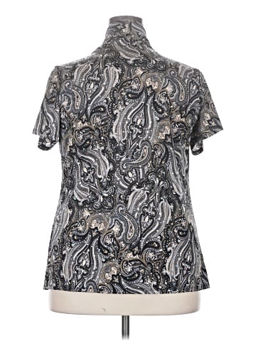 Brittany Black Short Sleeve Blouse (view 2)