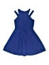 Zunie 100% Polyester Solid Blue Dress Size 10 - photo 1