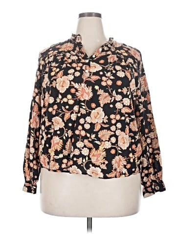 a.n.a. A New Approach Long Sleeve Blouse (view 1)