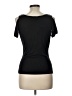 Dots Black Short Sleeve Top Size L - photo 2
