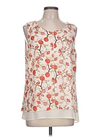 Rose + Olive Sleeveless Blouse (view 1)