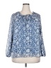 LC Lauren Conrad 100% Polyester Blue 3/4 Sleeve Blouse Size XXL - photo 1