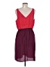 Mossimo Color Block Burgundy Cocktail Dress Size M - photo 2