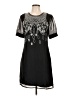 Fever 100% Polyester Graphic Black Cocktail Dress Size 10 - photo 1