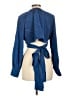 Diane von Furstenberg 100% Polyester Blue Long Sleeve Blouse Size L (estimated) - photo 2