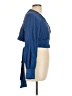 Diane von Furstenberg 100% Polyester Blue Long Sleeve Blouse Size L (estimated) - photo 4
