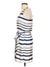Aqua 100% Polyester Stripes Blue Casual Dress Size XS - photo 5