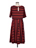 The Limited Stripes Red Casual Dress Size L - photo 2