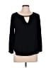 Lily White Black Long Sleeve Blouse Size L - photo 1