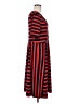The Limited Stripes Red Casual Dress Size L - photo 4