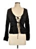Reformation 100% Silk Black Long Sleeve Silk Top Size 8 - photo 1