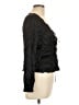 Reformation 100% Silk Black Long Sleeve Silk Top Size 8 - photo 4