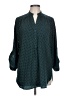 Fun2Fun 100% Polyester Polka Dots Teal 3/4 Sleeve Blouse Size L - photo 1