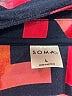 Soma Print Black Long Sleeve Blouse Size L - photo 7