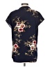 Shein 100% Polyester Floral Blue Short Sleeve Blouse Size L - photo 2