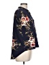 Shein 100% Polyester Floral Blue Short Sleeve Blouse Size L - photo 4