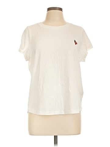 Madewell Strawberry Embroidered (Re)sourced Cotton Shrunken Shirttail Tee (view 1)