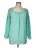 Peridot Teal Long Sleeve Blouse Size L - photo 1