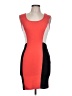 Beware! Color Block Orange Cocktail Dress Size L - photo 1