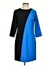 Ann Taylor Color Block Blue Casual Dress Size 4 Petite - photo 1
