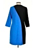 Ann Taylor Color Block Blue Casual Dress Size 4 Petite - photo 2