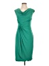 Connected Apparel Solid Green Cocktail Dress Size 10 - photo 1