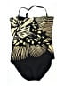 Fantasizer Graphic Black One Piece Swimsuit Size 16 - photo 1